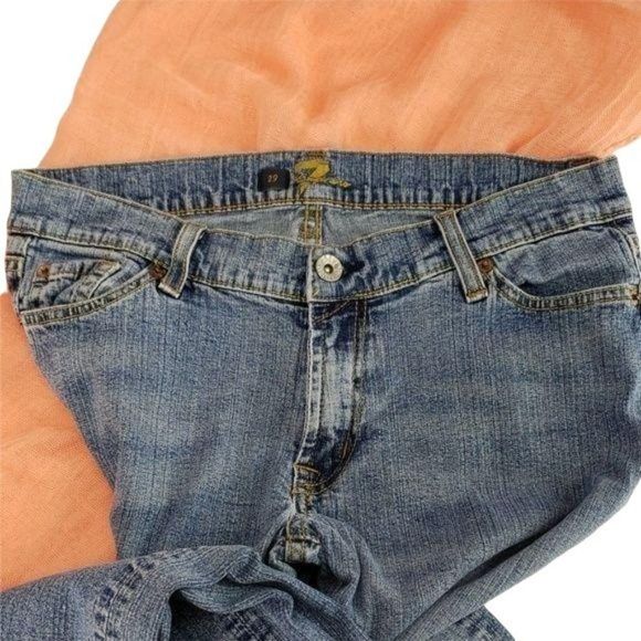 Seven7 Express pencil stretch distressed denim sz 29 blue Jeans - Picture 2 of 7
